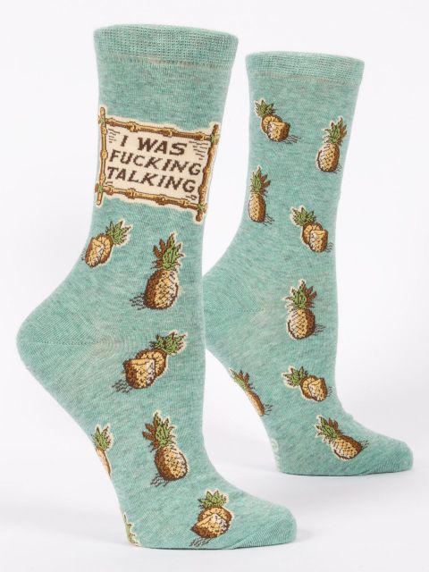 Image of I Was Fucking Talking W-Crew Socks BLUEQ